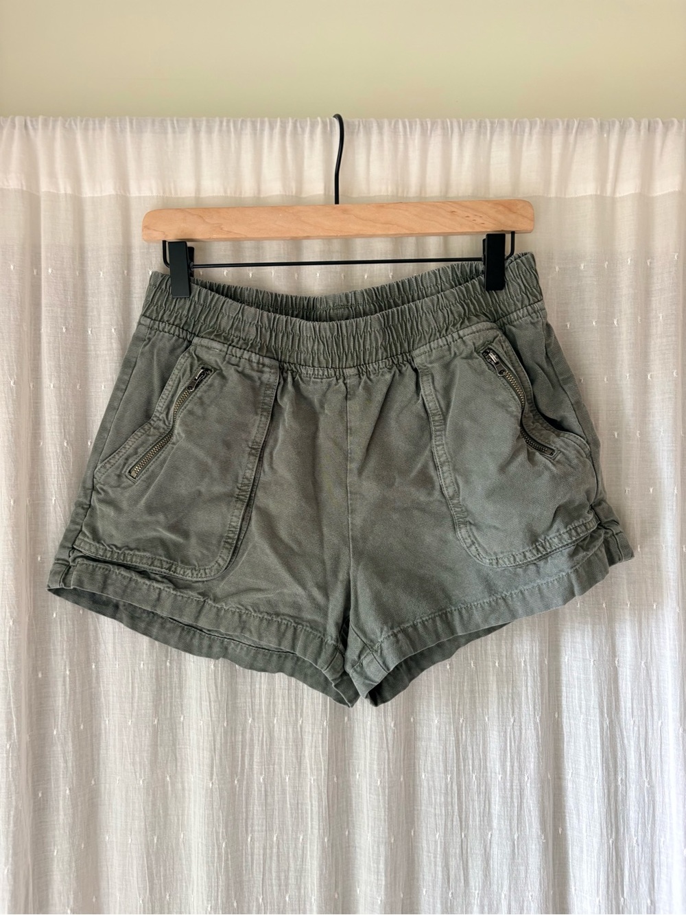 aerie Olive Utility Drawstring Shorts